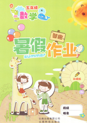 2019年智趣暑假作業(yè)五年級(jí)數(shù)學(xué)人教版參考答案