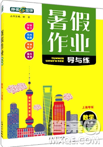 2019上海大學出版社鐘書金牌暑假作業(yè)導與練六年級數(shù)學上海專版答案