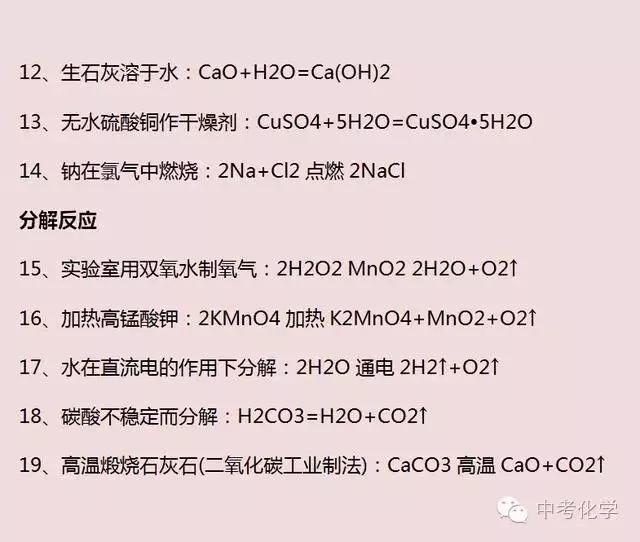 初中化學知識點大全 初中化學必備知識點