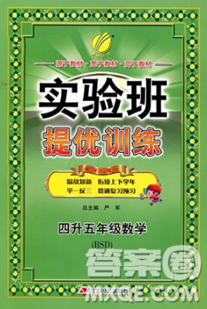 春雨教育2019實(shí)驗(yàn)班提優(yōu)訓(xùn)練暑假銜接版四年級(jí)升五年級(jí)數(shù)學(xué)BSD北師大版答案