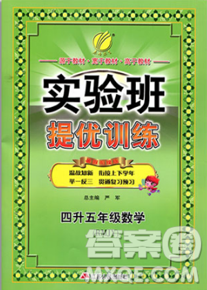 春雨教育2019實驗班提優(yōu)訓(xùn)練暑假銜接版四年級升五年級數(shù)學(xué)RJ人教版答案