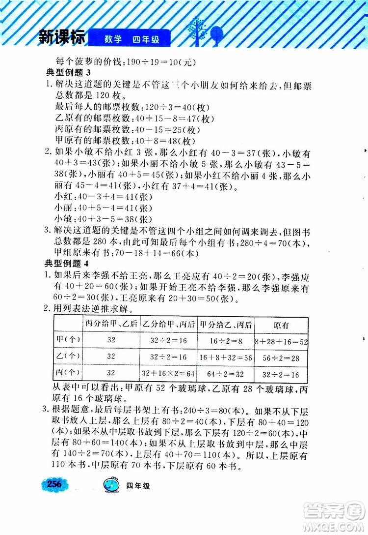 鐘書金牌2019年小學(xué)奧數(shù)舉一反三四年級A版參考答案