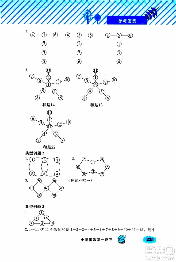 鐘書金牌2019年小學(xué)奧數(shù)舉一反三三年級(jí)A版參考答案