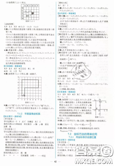 人民教育出版社人教版2019同步學(xué)歷案課時(shí)練七年級(jí)數(shù)學(xué)下冊(cè)參考答案