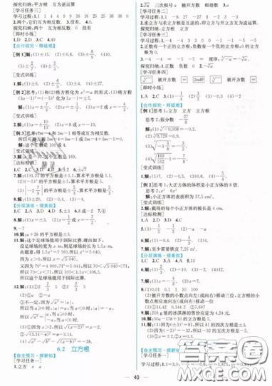 人民教育出版社人教版2019同步學(xué)歷案課時(shí)練七年級(jí)數(shù)學(xué)下冊(cè)參考答案