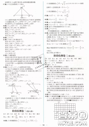 人民教育出版社人教版2019同步學(xué)歷案課時(shí)練七年級(jí)數(shù)學(xué)下冊(cè)參考答案