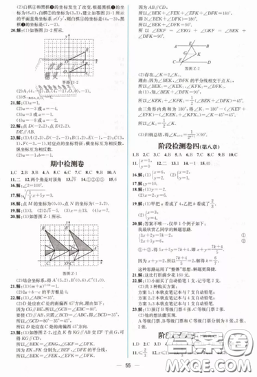 人民教育出版社人教版2019同步學(xué)歷案課時(shí)練七年級(jí)數(shù)學(xué)下冊(cè)參考答案