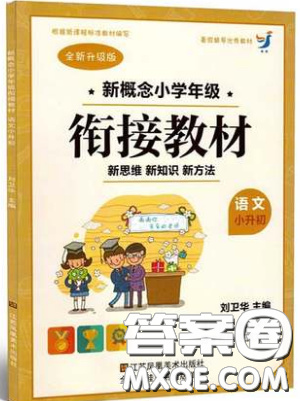 2019新概念小學(xué)年級銜接教材暑假銜接作業(yè)小升初語文參考答案