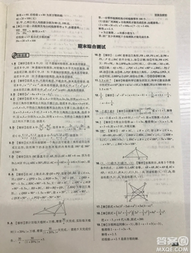 開明出版社2019新版初中必刷題八年級上冊數(shù)學人教版答案
