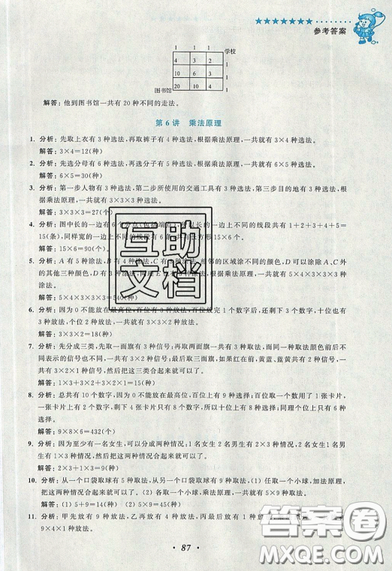 2019暑假銜接小學(xué)奧數(shù)暑假培優(yōu)銜接16講雙色版五升六年級參考答案