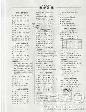 2019年秋小學(xué)學(xué)霸作業(yè)本四年級(jí)英語上冊(cè)人教版答案