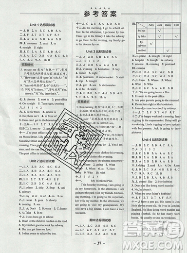 2019年秋小學學霸作業(yè)本六年級英語上冊人教版答案