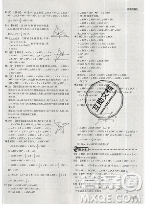 2019年新版初中必刷題八年級上冊數(shù)學人教版答案