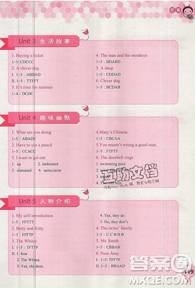 小蜜蜂2019英語(yǔ)讀寫(xiě)100分系列每天15分鐘小學(xué)生英語(yǔ)閱讀高效訓(xùn)練100篇5年級(jí)參考答案