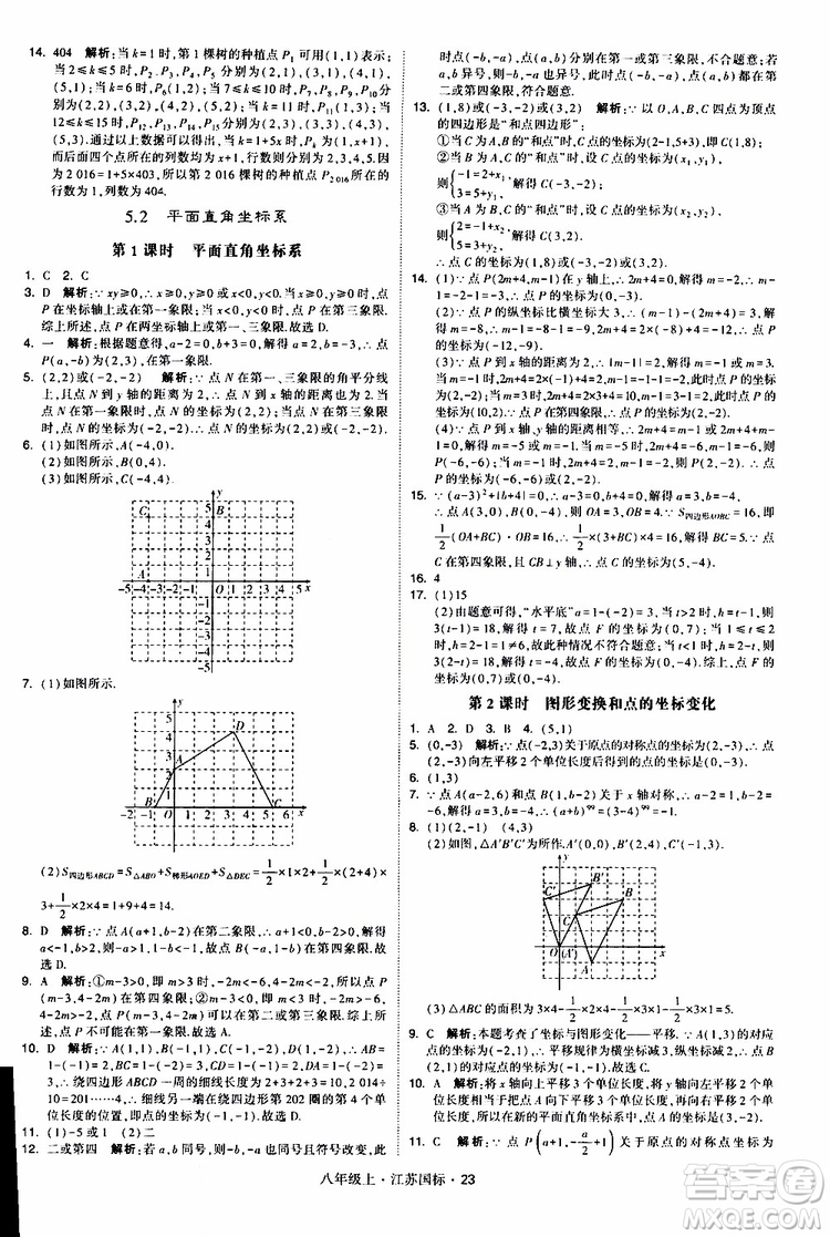 2019年經(jīng)綸學(xué)典學(xué)霸題中題八年級上冊數(shù)學(xué)江蘇國標修訂版參考答案