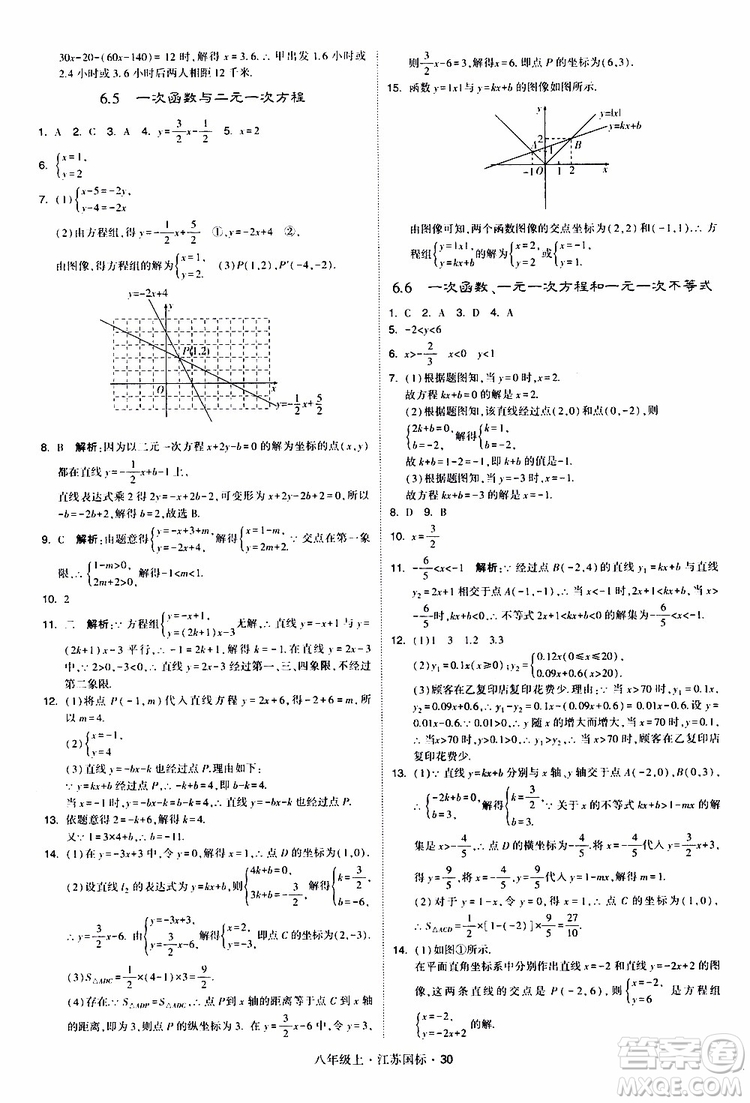 2019年經(jīng)綸學(xué)典學(xué)霸題中題八年級上冊數(shù)學(xué)江蘇國標修訂版參考答案
