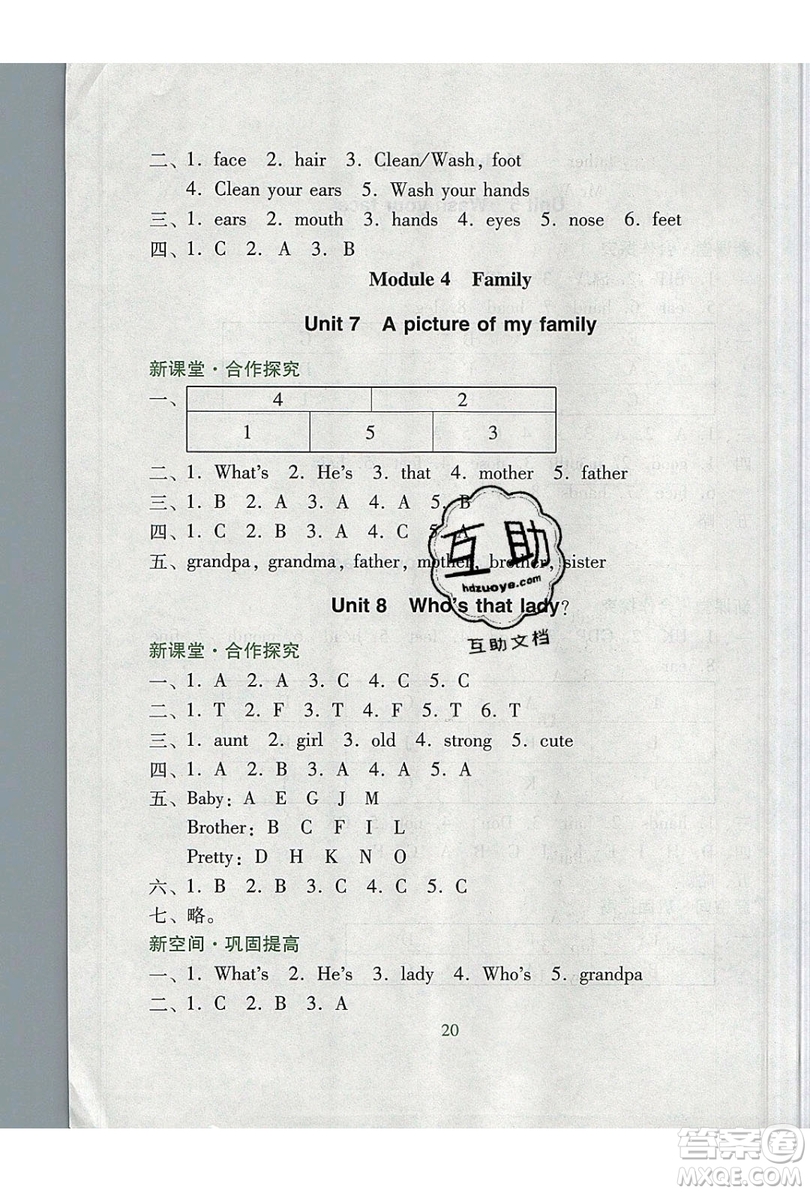2019南方新課堂金牌學(xué)案三年級(jí)英語(yǔ)上冊(cè)教育科學(xué)版答案