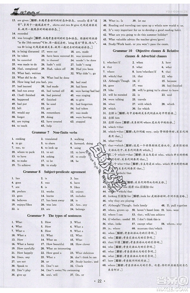 志明教育2019新版優(yōu)+攻略人教版RJ九年級(jí)英語全一冊(cè)參考答案