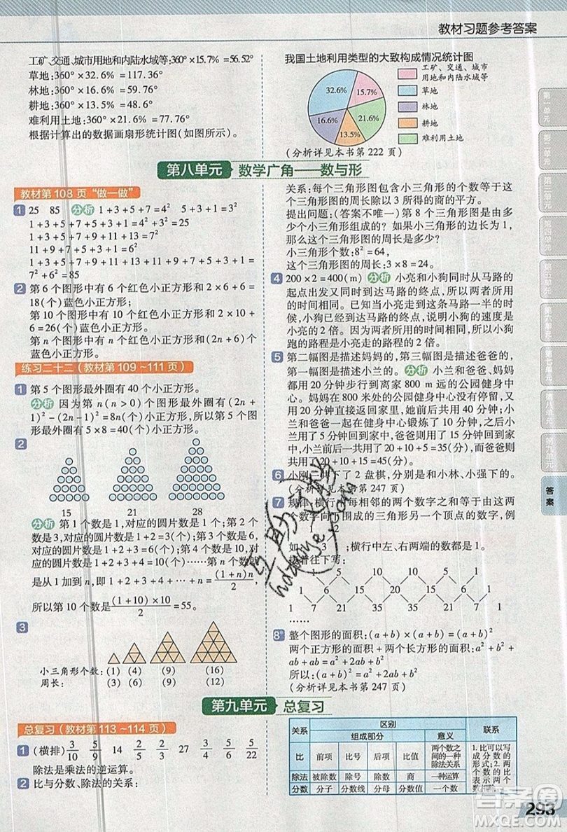 天星教育2019教材幫小學數(shù)學六年級上冊人教PJ版參考答案