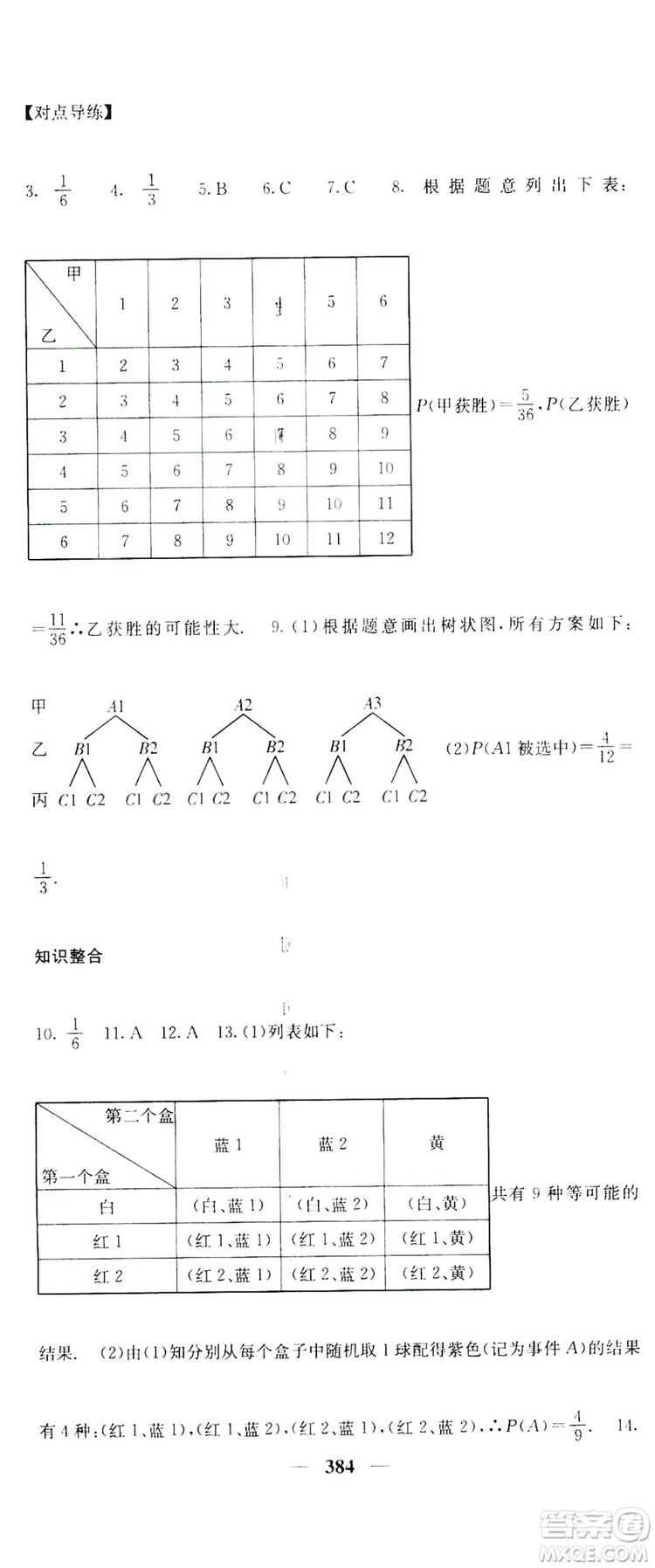 2019名校課堂內(nèi)外九年級(jí)數(shù)學(xué)全一冊(cè)人教版答案