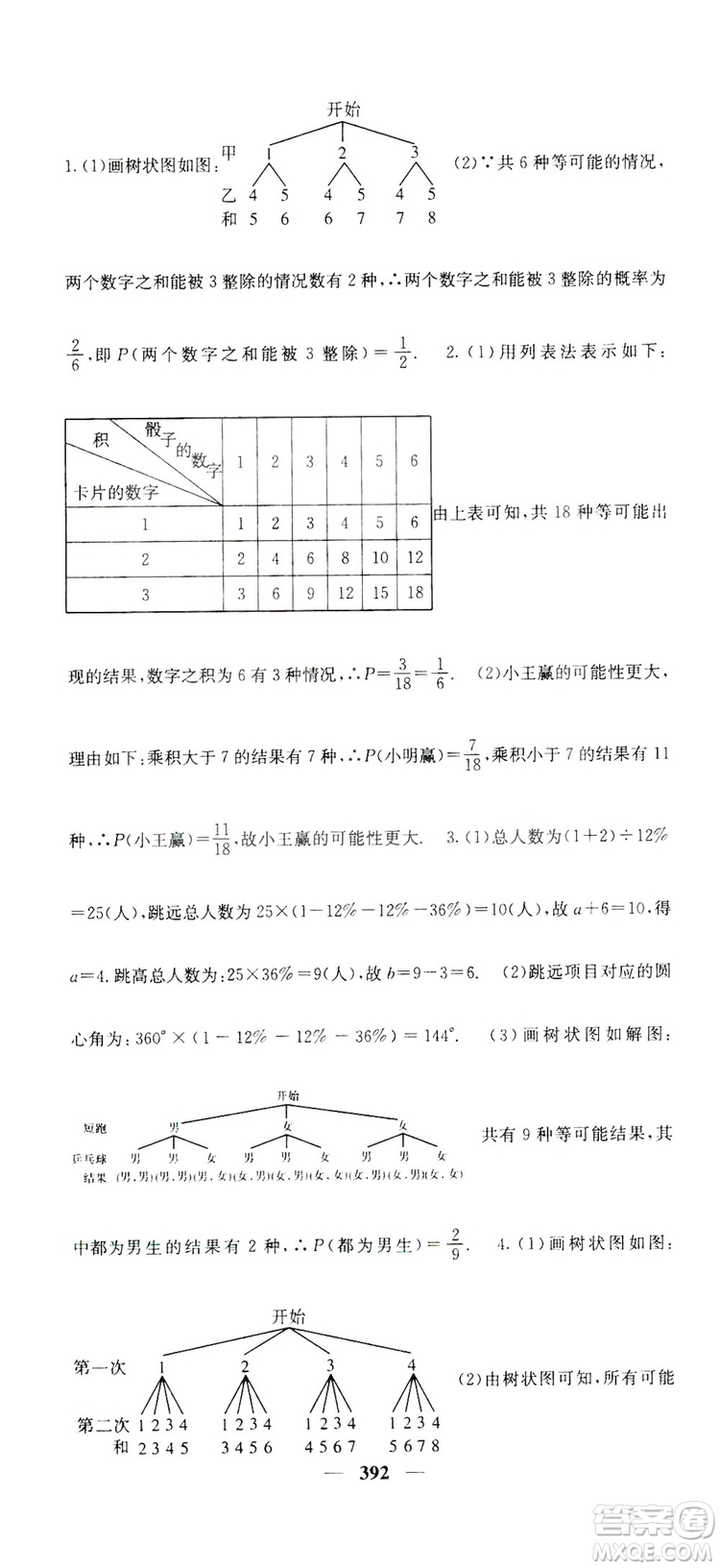 2019名校課堂內(nèi)外九年級(jí)數(shù)學(xué)全一冊(cè)人教版答案
