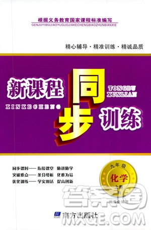 南方出版社2019新課程同步訓(xùn)練9年級(jí)化學(xué)上冊(cè)人教版答案