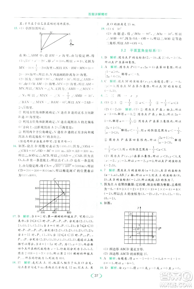 云南美術(shù)出版社2019亮點給力提優(yōu)課時作業(yè)本8年級數(shù)學(xué)上冊蘇科版答案