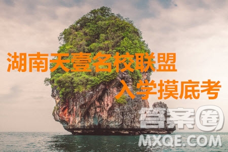 2020屆湖南天壹名校聯(lián)盟入學(xué)摸底考語文試題及答案