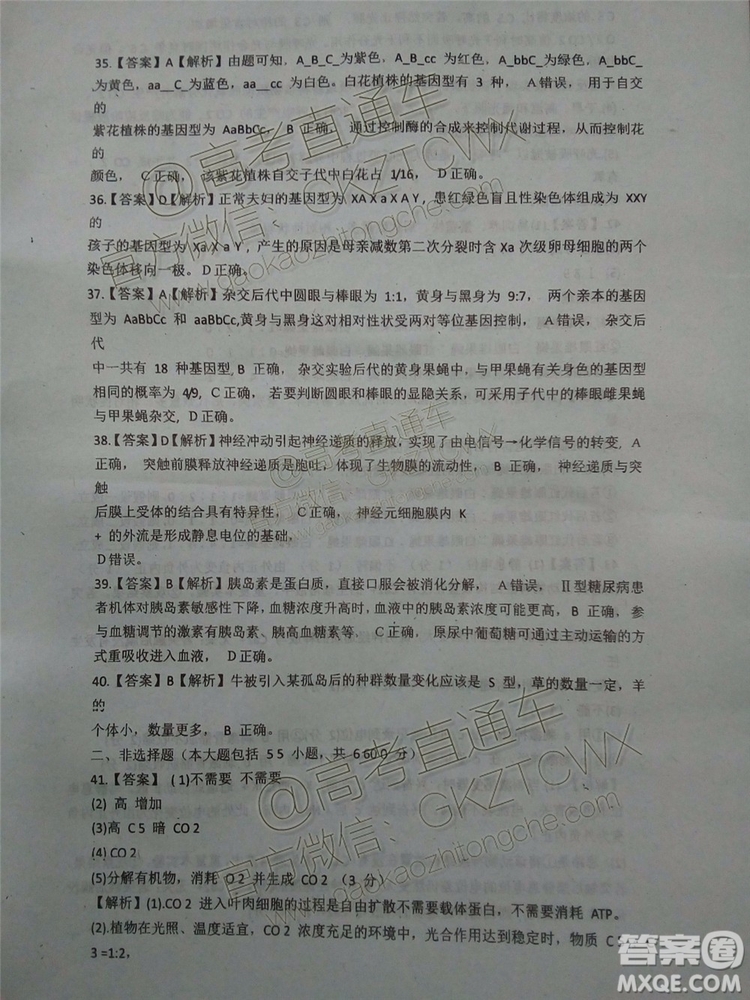 2020湖南G10/H11高三入學(xué)聯(lián)考化學(xué)試題及答案