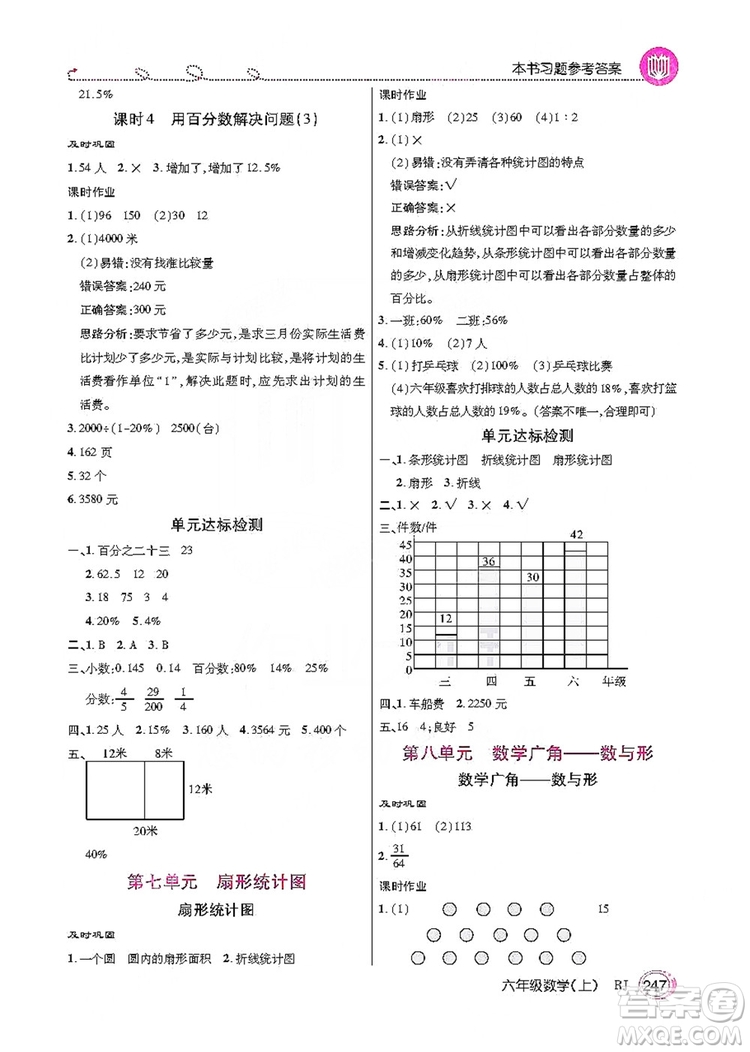 2019倍速學(xué)習(xí)法教材導(dǎo)學(xué)練六年級數(shù)學(xué)上冊人教版答案