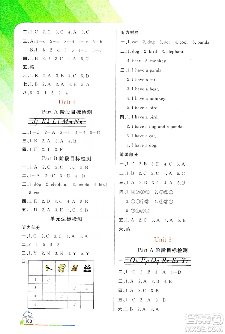 2019倍速學(xué)習(xí)法教材導(dǎo)學(xué)練3年級英語上冊PEP人教版答案