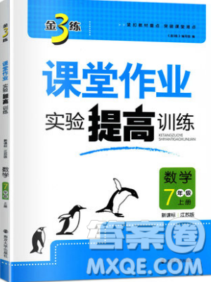 2019秋金3練課堂作業(yè)實(shí)驗(yàn)提高訓(xùn)練數(shù)學(xué)七年級(jí)上冊新課標(biāo)江蘇版參考答案