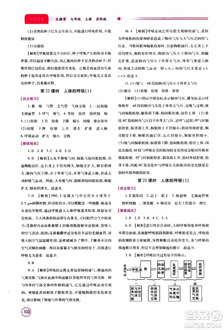 公告目錄教輔2019年績優(yōu)學(xué)案生物學(xué)七年級上冊蘇科版參考答案