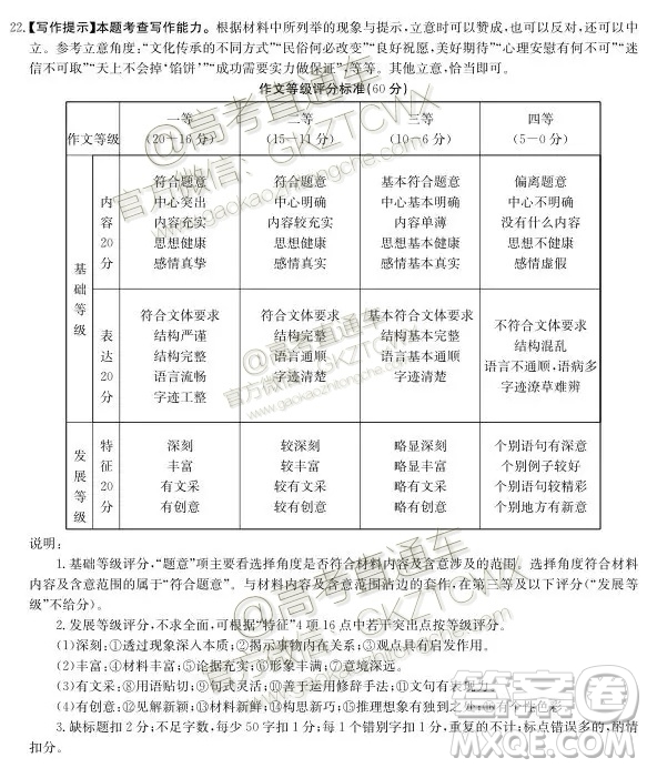 2020屆江西金太陽高三開學考試語文參考答案