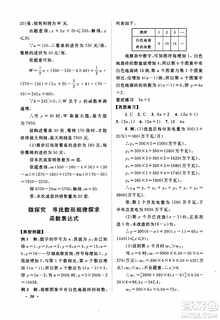 2019年拓展與培優(yōu)數(shù)學八年級上冊蘇教版參考答案