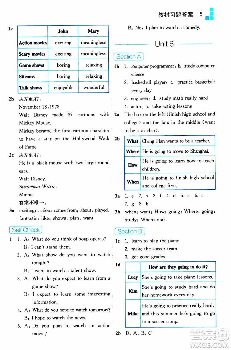 2019年全易通初中英語八年級上冊RJ人教版參考答案