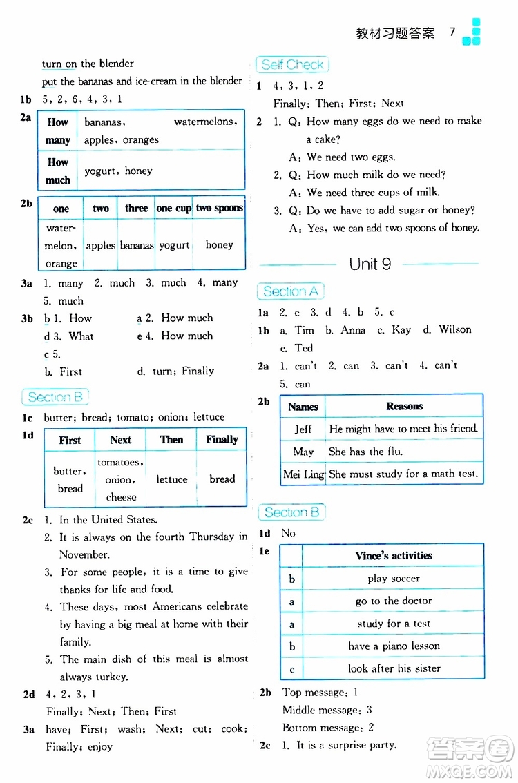 2019年全易通初中英語八年級上冊RJ人教版參考答案