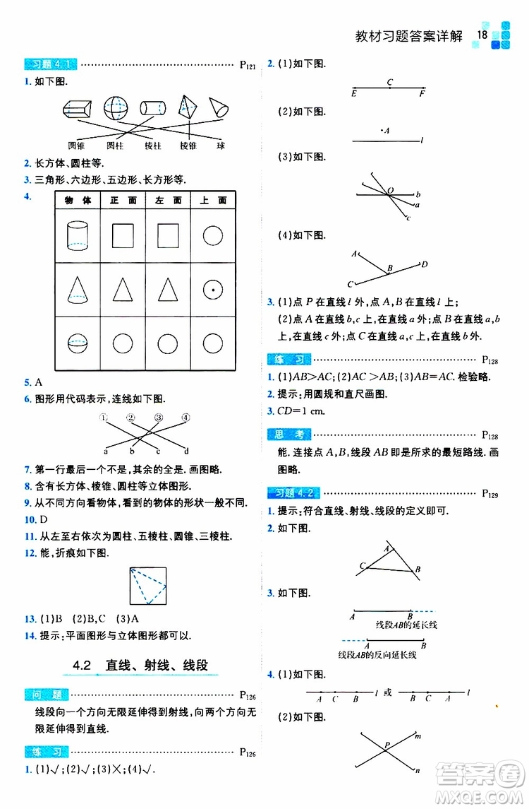 安徽人民出版社2019年全易通初中數(shù)學七年級上冊RJ人教版參考答案