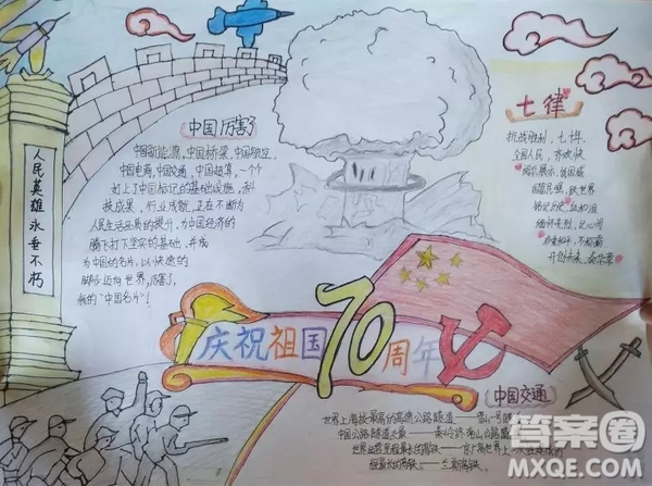 關(guān)于慶祝祖國70周年的手抄報(bào)圖片  慶祝祖國70周年的手抄報(bào)圖片大全