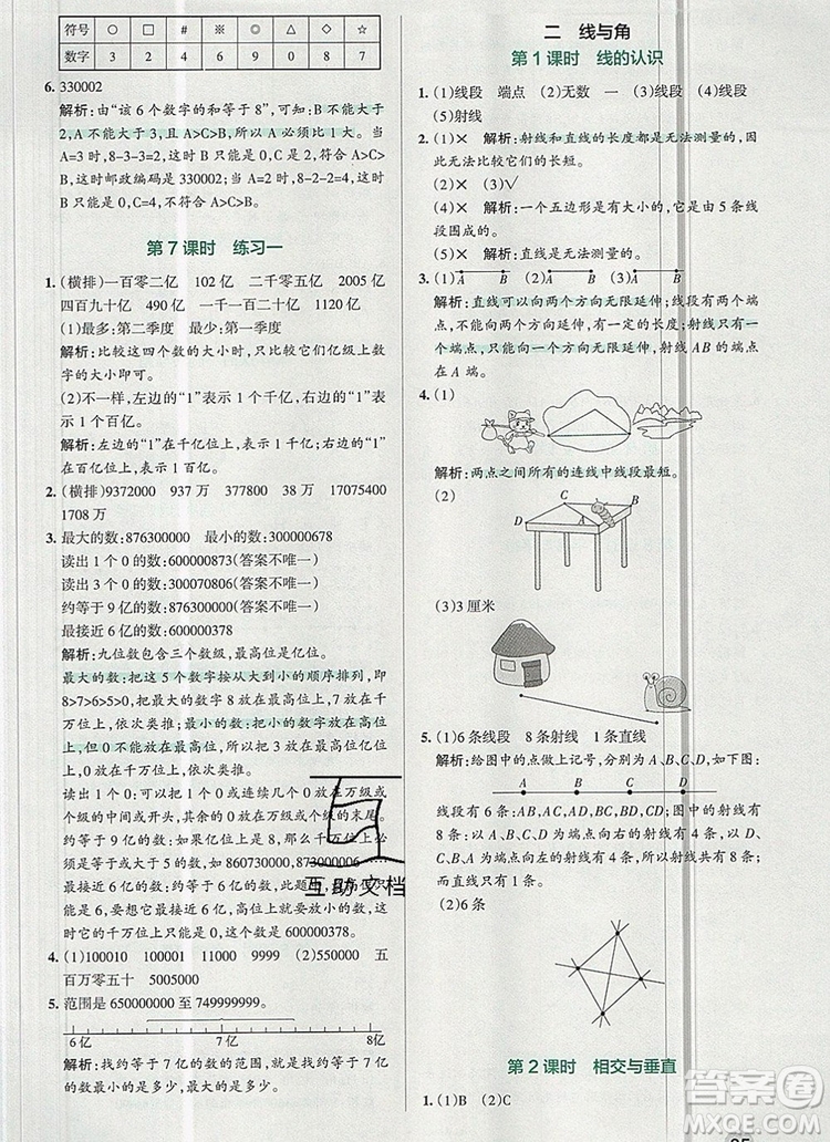 2019年P(guān)ASS小學(xué)學(xué)霸作業(yè)本四年級數(shù)學(xué)上冊北師大版參考答案