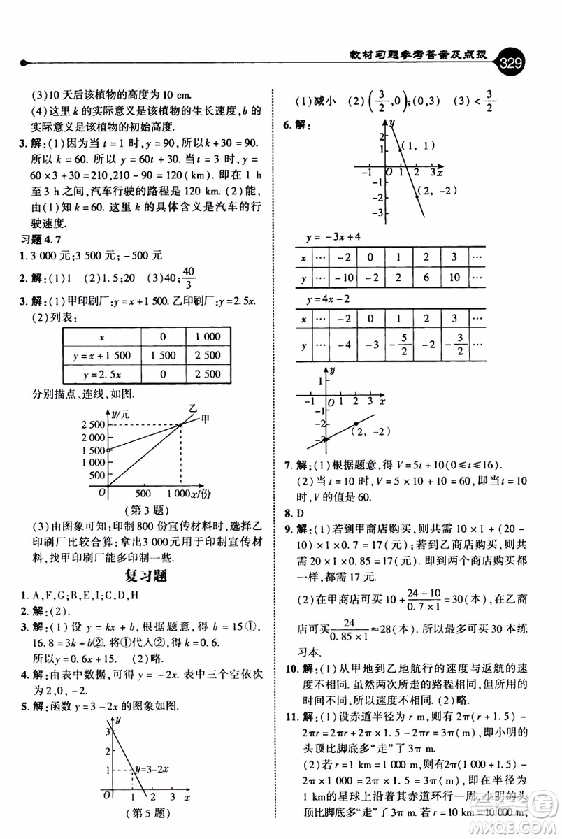 2019年榮德基特高級教師點(diǎn)撥數(shù)學(xué)八年級上BS版北師版參考答案