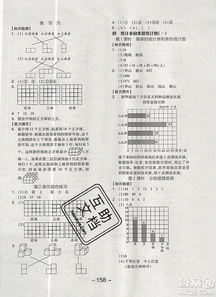 全品學(xué)練考四年級數(shù)學(xué)上冊蘇教版2019年秋新版答案
