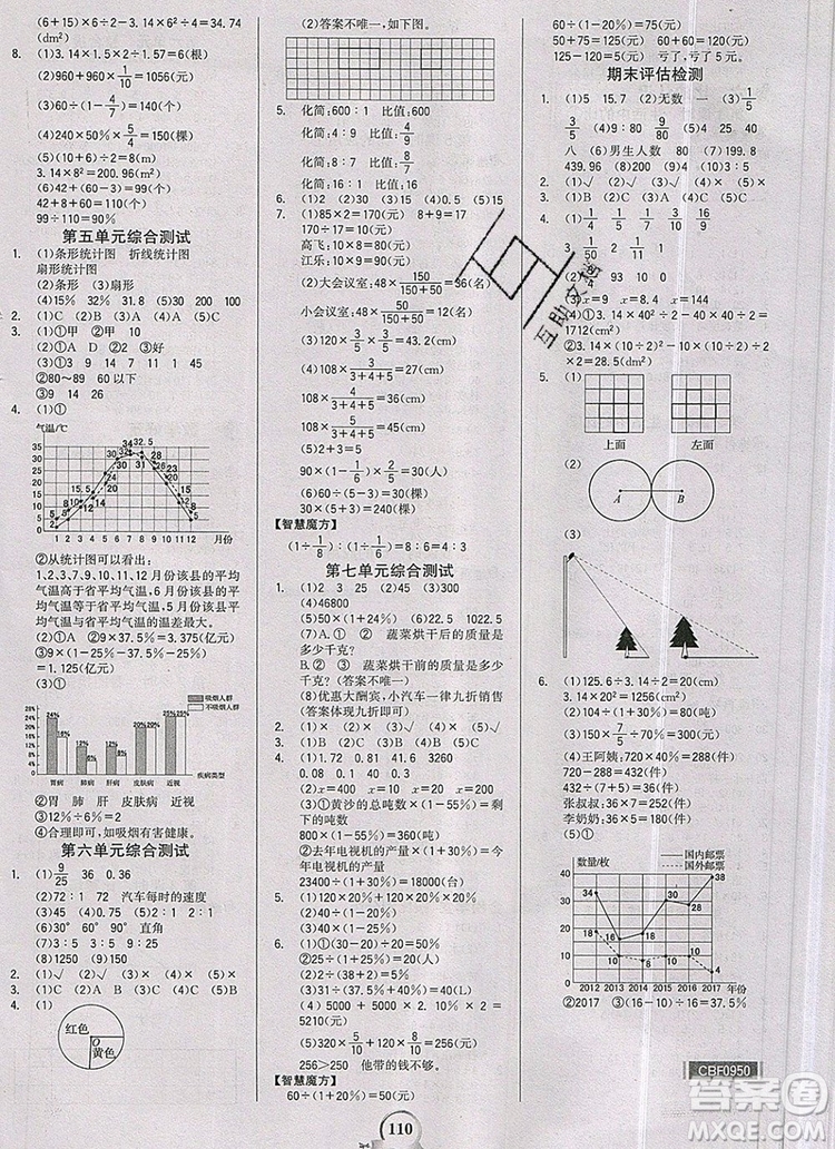 世紀金榜金榜小博士六年級數(shù)學上冊北師大版2020年新版參考答案