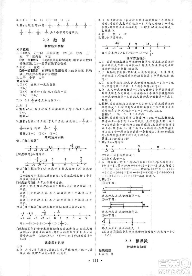 海南出版社2019新課程同步練習(xí)冊數(shù)學(xué)七年級上冊華東師大版答案