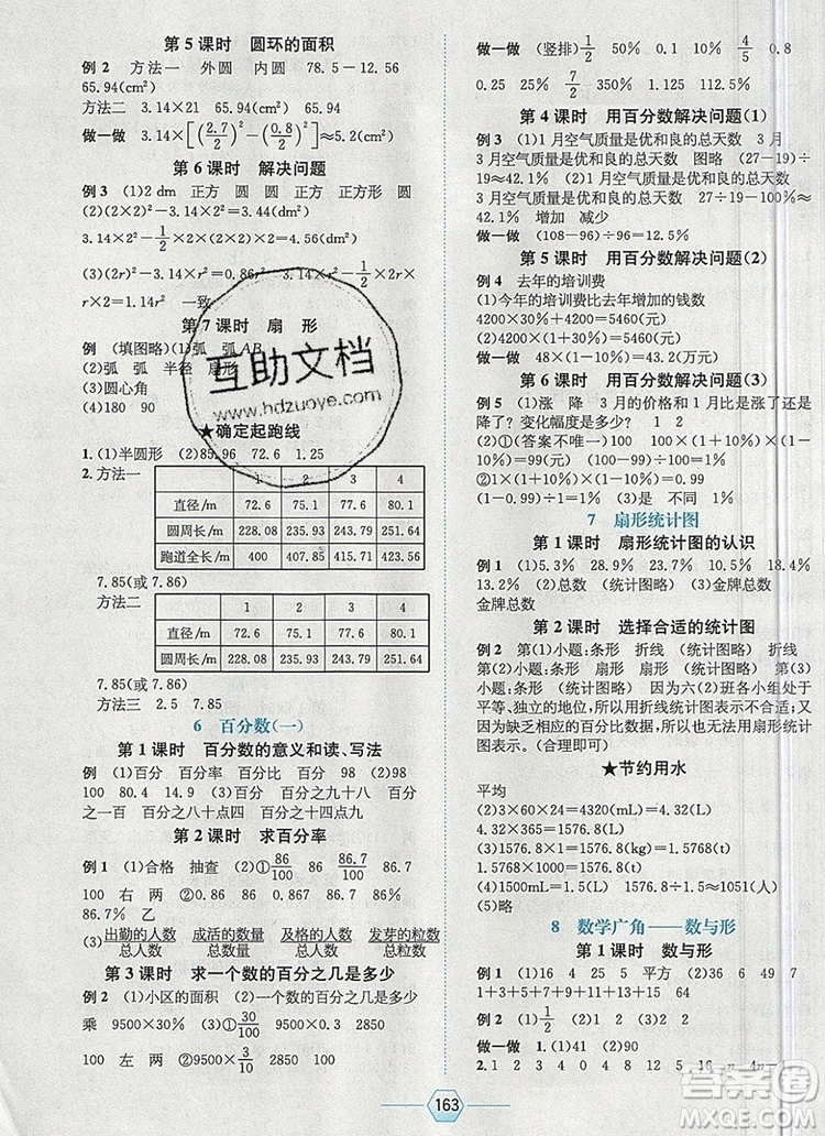 現(xiàn)代教育出版社2019年走向優(yōu)等生六年級數(shù)學上冊人教版答案