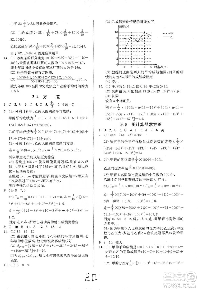 江蘇人民出版社2019南通小題課時(shí)作業(yè)本九年級(jí)數(shù)學(xué)上冊(cè)江蘇版答案