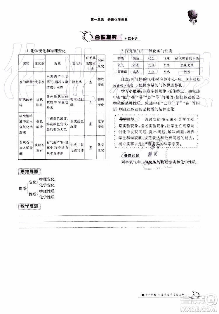 金太陽(yáng)教育2019年金太陽(yáng)導(dǎo)學(xué)案化學(xué)九年級(jí)全一冊(cè)創(chuàng)新版參考答案