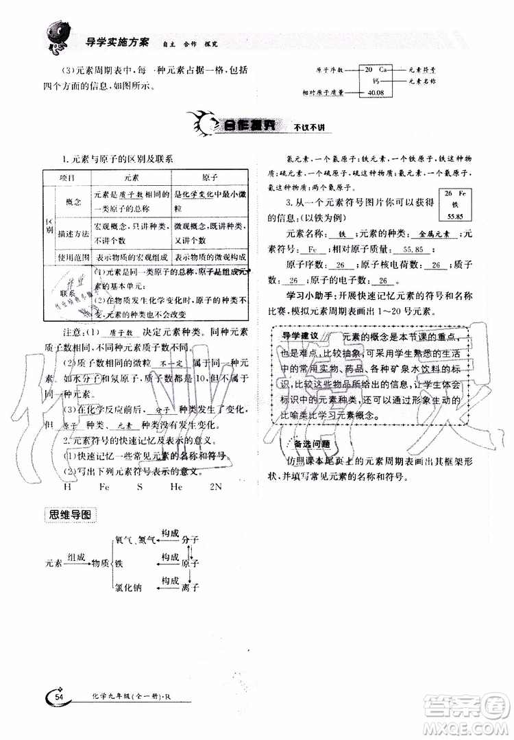 金太陽(yáng)教育2019年金太陽(yáng)導(dǎo)學(xué)案化學(xué)九年級(jí)全一冊(cè)創(chuàng)新版參考答案