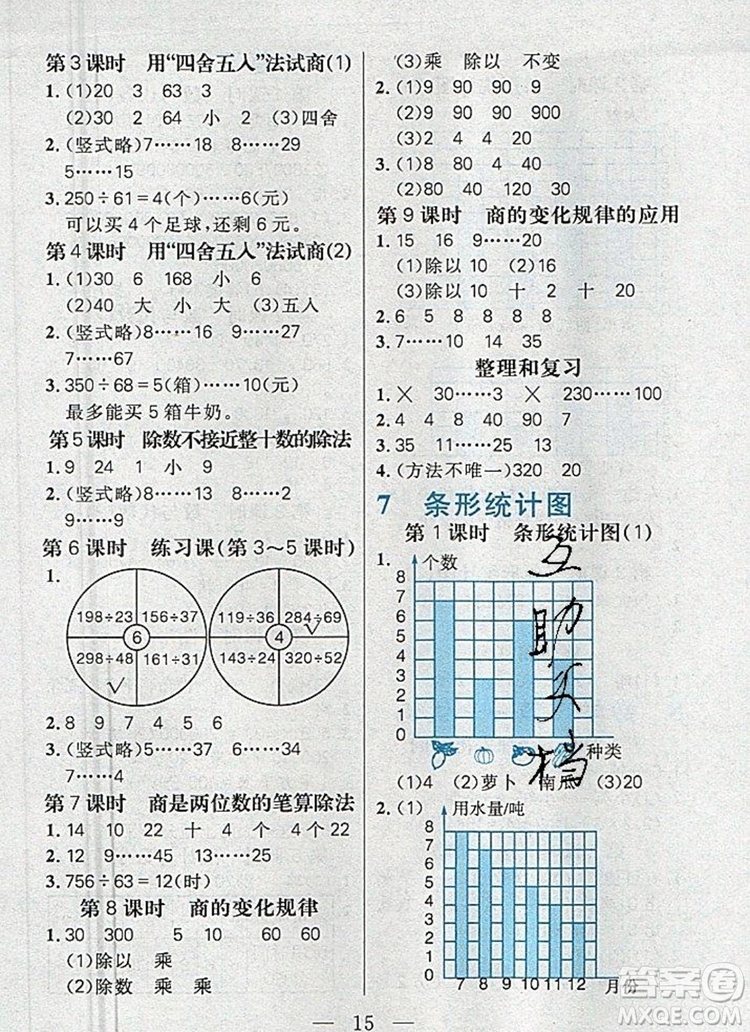 遠方出版社2019年100分闖關(guān)課時作業(yè)四年級數(shù)學上冊人教版答案