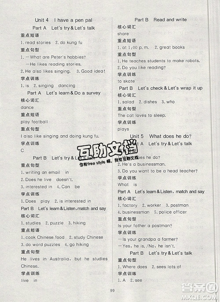 2019年351高效課堂導(dǎo)學(xué)案六年級英語上冊人教版答案